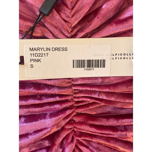 NWT Delfi Collective Marilyn Dress in Magenta Dark Pink Velvet Size Small - Picture 14 of 14
